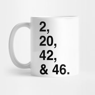 Yankees Core Four Numbers Mug